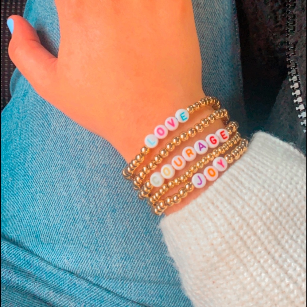 FREE with any purchase-8 pcs Letter Beaded Bracelet